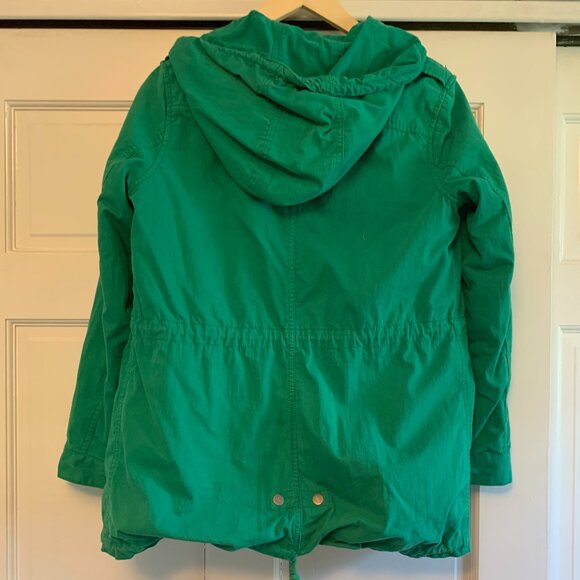 Bright green windbreaker/rain jacket with removable liner - Picture 4 of 10